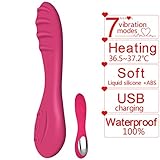 PNBB Heating Vibrator 7 Powerful Multi-Speed 100% Waterproof USB Charge G-spot Vagina and Clitoris Vibrating Dildo Penis