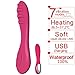 PNBB Heating Vibrator 7 Powerful Multi-Speed 100% Waterproof USB Charge G-spot Vagina and Clitoris Vibrating Dildo Penis