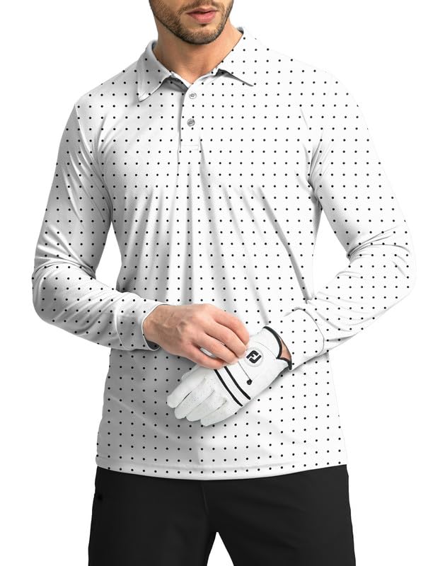 Men's UPF 50+ Sun Protection Fishing Shirt - Long Sleeve Lightweight Quick Dry With Zipper Pocket