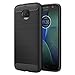 Motorola Moto G5S Plus Case, MoKo Flexible TPU Bumper Slim Fit Case Carbon Fiber Design Lightweight Shockproof Back Cover for Moto G5S+ 5.5inch (2017), BLACK