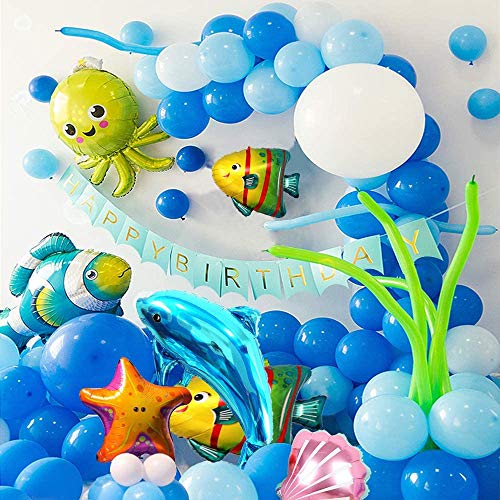 Yansion Blue Sea Party Decoration Under The Sea Fish Ocean Theme Birthday Baby Shower Decorations For Kids Girls And Boys Marine Animals Dolphin Shell Starfish Beach Balloon With Happy Birthday Banner Pricepulse Yansion Blue Sea Party Decoration Under The Sea Fish Ocean Theme Birthday Baby Shower Decorations For Kids Girls And Boys Marine Animals Dolphin Shell Starfish Beach Balloon With Happy Birthday Banner Pricepulse
