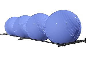 Lhysn Yoga Ball Holder, Extra Large Wall Rack for Gym Garage Wall Storage,Suitable for Stability Ball/Theraband Ball/Stability Balls for Exercise/Barre Ball/Yoga Block