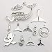 Youdiyla 48pcs Mermaid Charms Collection, Antique Silver Tone, Mermaid Tail Charms Metal Pendant Craft Supplies Findings for Necklace and Bracelet Jewelry Making(HM134)