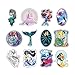 Honch Vinyl Mermaid Stickers Pack 50 Pcs Decals for Teen Girl Laptop Ipad Car Luggage Water Bottle Helmet Truck