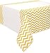 Yellow Chevron Plastic Tablecloth, 108