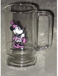 Kitchen: Vintage Walt Disney Minnie Mouse 5 1/2 Inch Clear Glass Mug - Walt Disney Productions