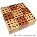 Elbert Mini Wooden Travel Sudoku Board Game Set with Wood Peg Pieces, 5 x 5 Inch