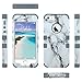 ULAK iPhone SE Case,iPhone 5S Case, Anti Slip Shock Resistance Protective Cover with Hybrid High Soft Silicone + Hard PC Case for Apple iPhone 5/5S/SE,Artistic-Marble Pattern