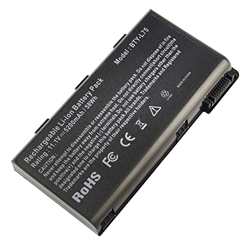 ARyee 5200mAh 11.1V Battery Laptop Battery Replacement MSI A5000 A6000 A6200 A6203 A6205 A7200 CR600 CR610 CR610X CR620 CR630 CR700 CX600 CX600X CX610 CX620 CX620MX CX620X CX630 CX700 GE700 Series