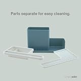 simplywire Sink Tidy/Caddy Kitchen Organizer Teal White Removable Drip Tray view 5