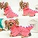 Bro'Bear Pet Plush Outfit Dinosaur Costume with Hood for Kitties Cats Jumpsuit Winter Coat Warm Clothes (Pink, X-Large)
