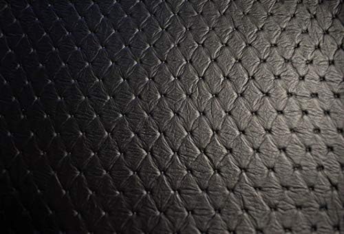 Vinyl Fabric Black Grain Stitch Diamond Marine Boat Upholstery 54"Wide