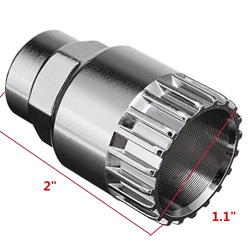 Gimiton Bike Crank Extractor Bottom Bracket Removal Remover Tool Puller Mountain Bike Crank Disassembly Tool Hand Cycle Puller Bike Tool (2pcs/Silver)