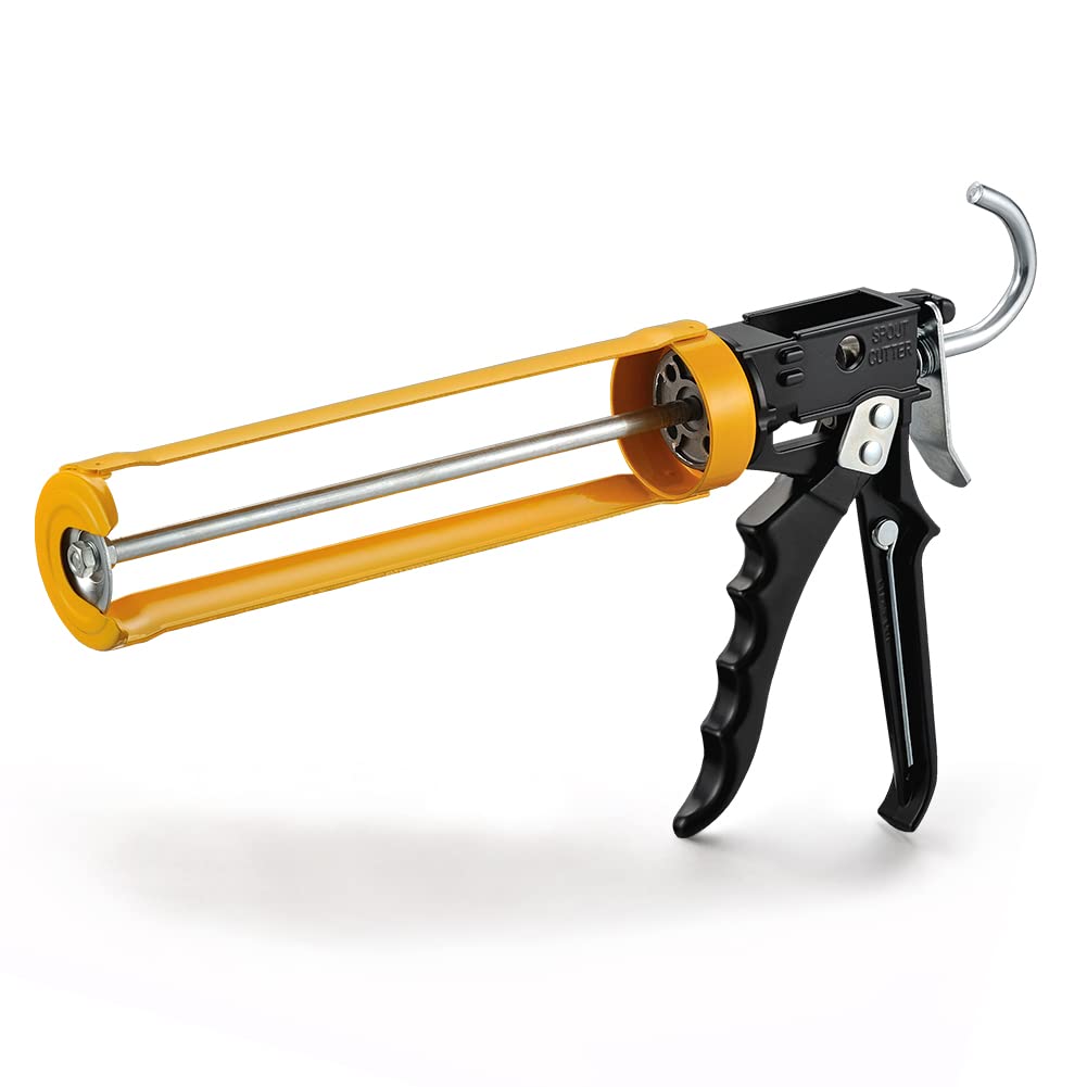 SANJIAN Caulking Gun, 12:1 Thrust Ratio, Professional Caulk Tool Gun, Adjustable Hand Caulking Guns for Silicone & Sealant Application, Less-Dripping Smooth Rod for 10oz Caulk Tubes
