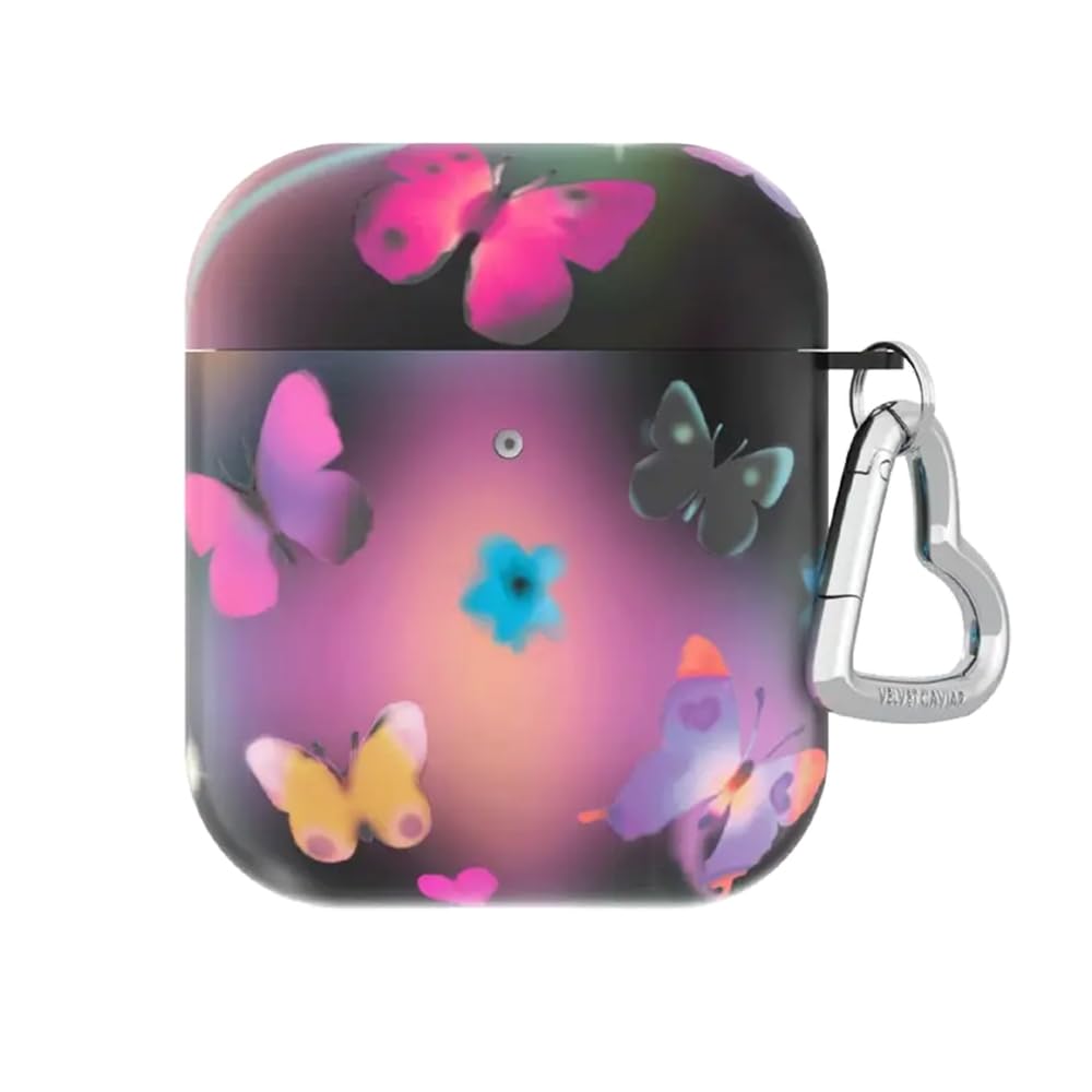 Velvet Caviar Compatible with AirPods Case 2nd and 1st Generation - Cute Protective Hard Cover for Women -Aurora Butterfly