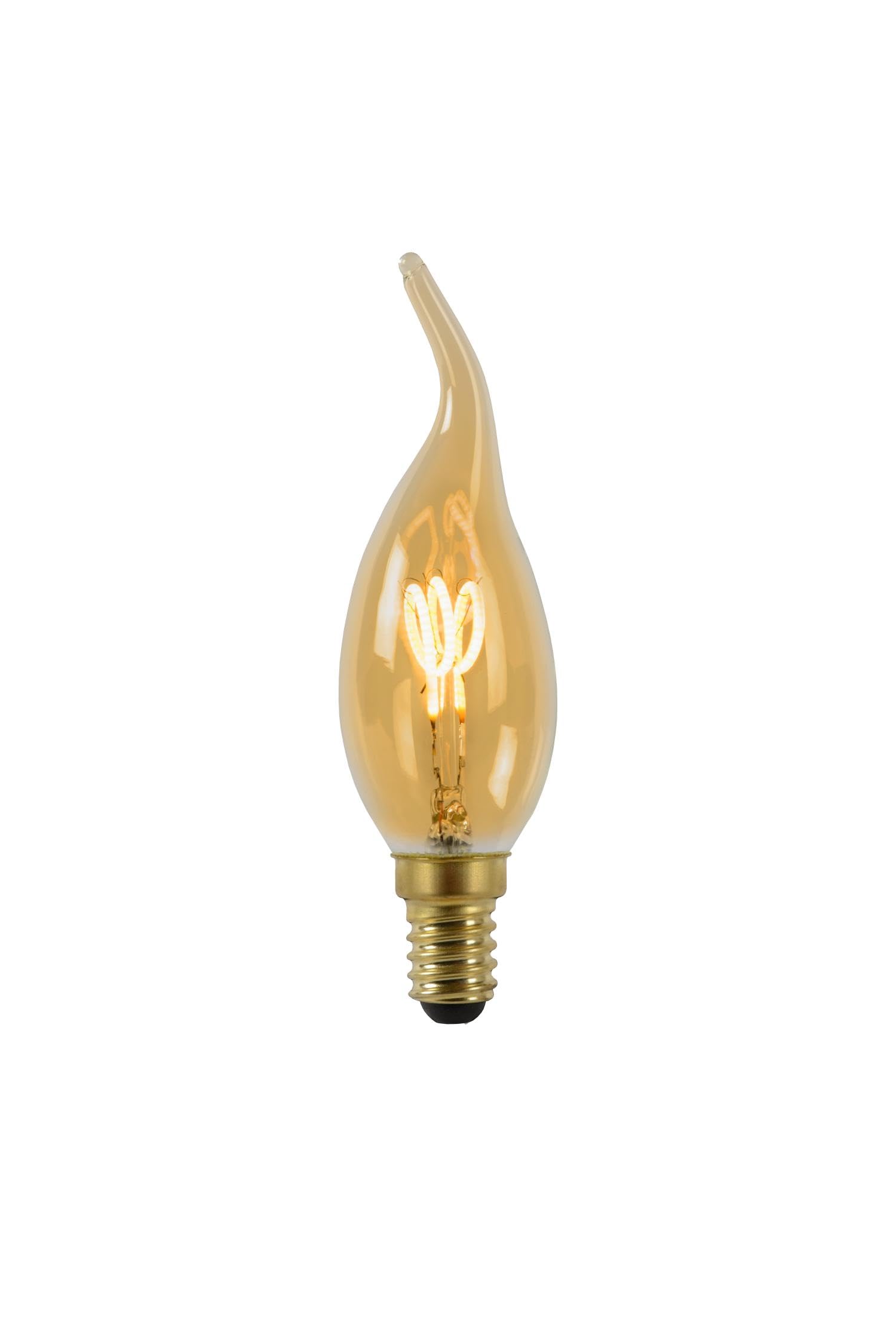 Lucide LED Bulb - Filament Bulb - Ø 3,5 cm - LED Dim. - 1x3W 2200K - Amber