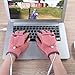 Unisex Women's & Men's USB Heated Gloves Mitten Winter Hands Warm Laptop Gloves,Yinuoday Full & Half Heated Fingerless Heating Knitting Hands Warmer Washable Design (Women Rose)