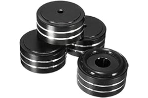 CynKen 4 Pieces 40x20mm Aluminum HIFI AMP Speaker Isolation Stand Turntable DAC Feet Pad Blcak