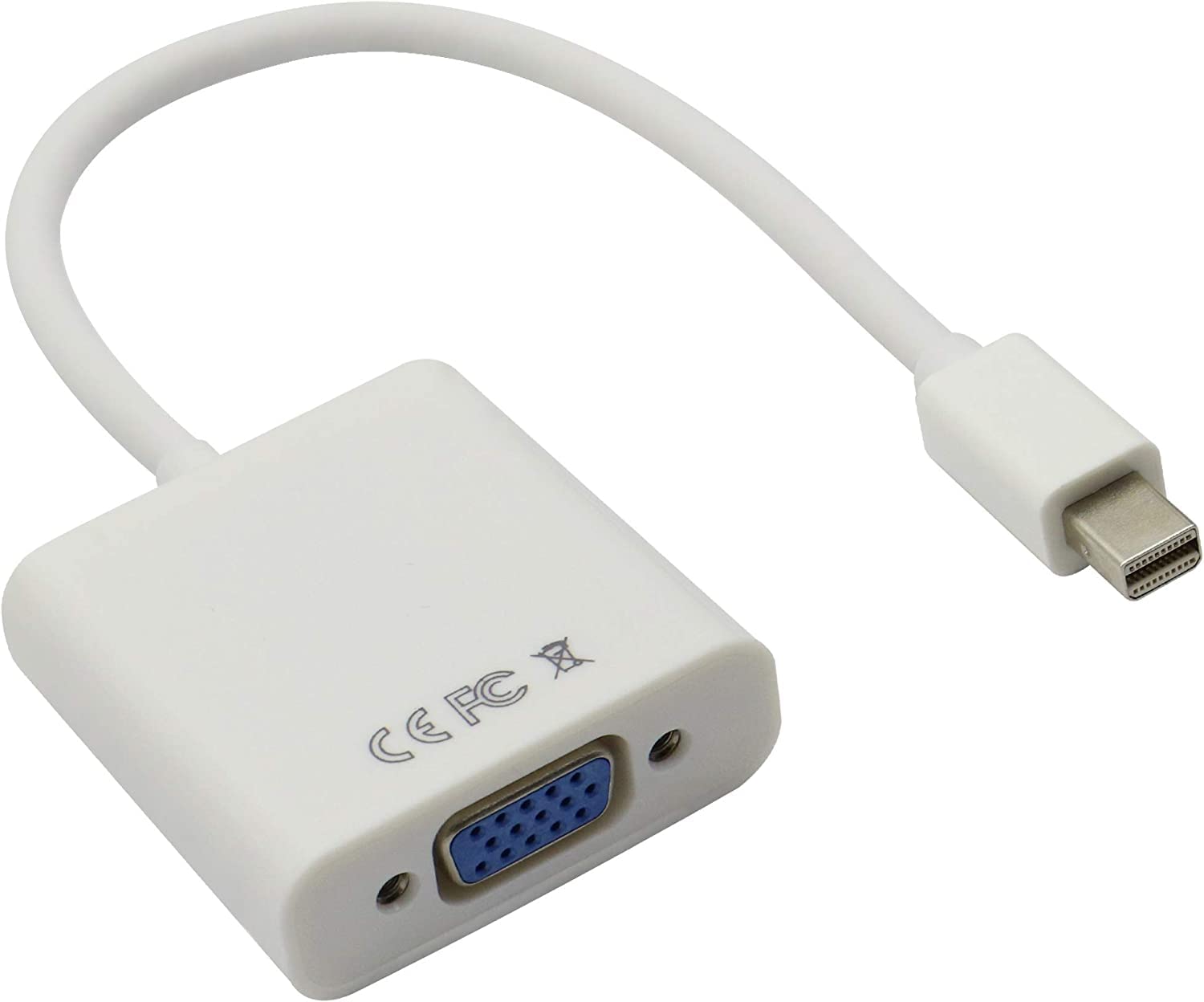 Multibao ThunderBolt Mini Display Port DP to VGA HD Cable Female Lead Adapter for Apple Mac Macbook