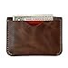 MEKU Men's Handmade Slim Leather Wallet Credit Card Holder Slim Wallet (Chocolate)