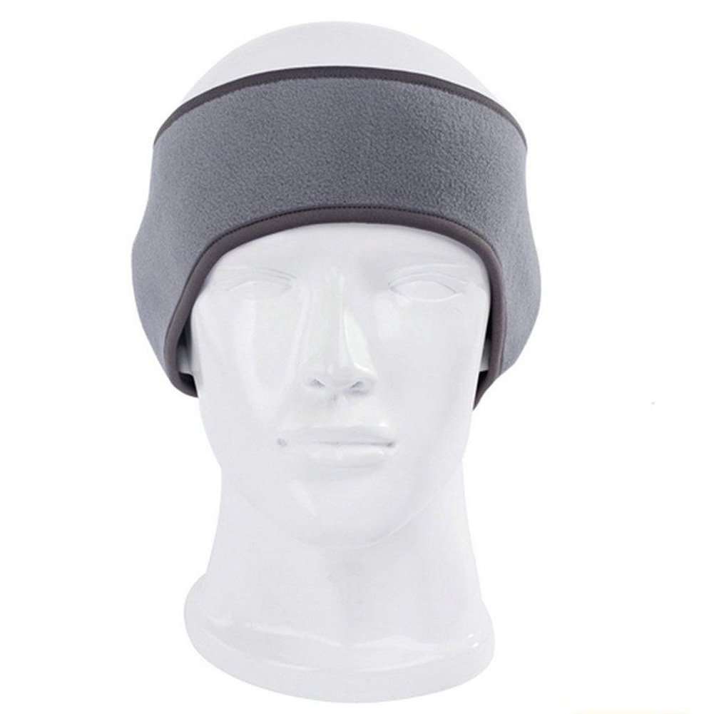 Hi-crazystore hippie headband Daily Wear Eye and Ear Sleep Mask Cool Man Hair Band Polar Fleece Ski Ear Muff Ear Warmers HeadBand Stretch EarMuff Running Headwear for women Wind Ear Cover (Gray)