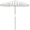 Business & Pleasure Co. Amalfi Umbrella - 7.2' Boho Beach Umbrella - Large & Sturdy Yet Lightweight - UPF 50+ UV-Resistant Canvas