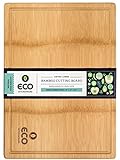 Extra Large Single Piece Bamboo Wood Cutting and Chopping Board 18x13