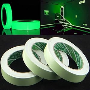 Electronica Night Glow Tape | Removable, Waterproof, Photoluminescent Glow in the Dark | High Intensity | Self Adhesive…