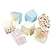 Cupcake Liners – 180-Piece Set of Mini Baking Cups, Paper Baking Liners, Disposable Cupcake Wrappers for Muffins, Desserts, Cakes, 7 Assorted Floral Designs - 2.36 x 2.36 x 1.96 inches