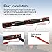 Partsam Red Clearance ID BAR Marker Light 3 Light 9 LED Trailer Sealed Stainless Steel, Sealed 3-Light Truck and Trailer Identification LED Light Bar Red Led Strip w/Black Basethumb 2