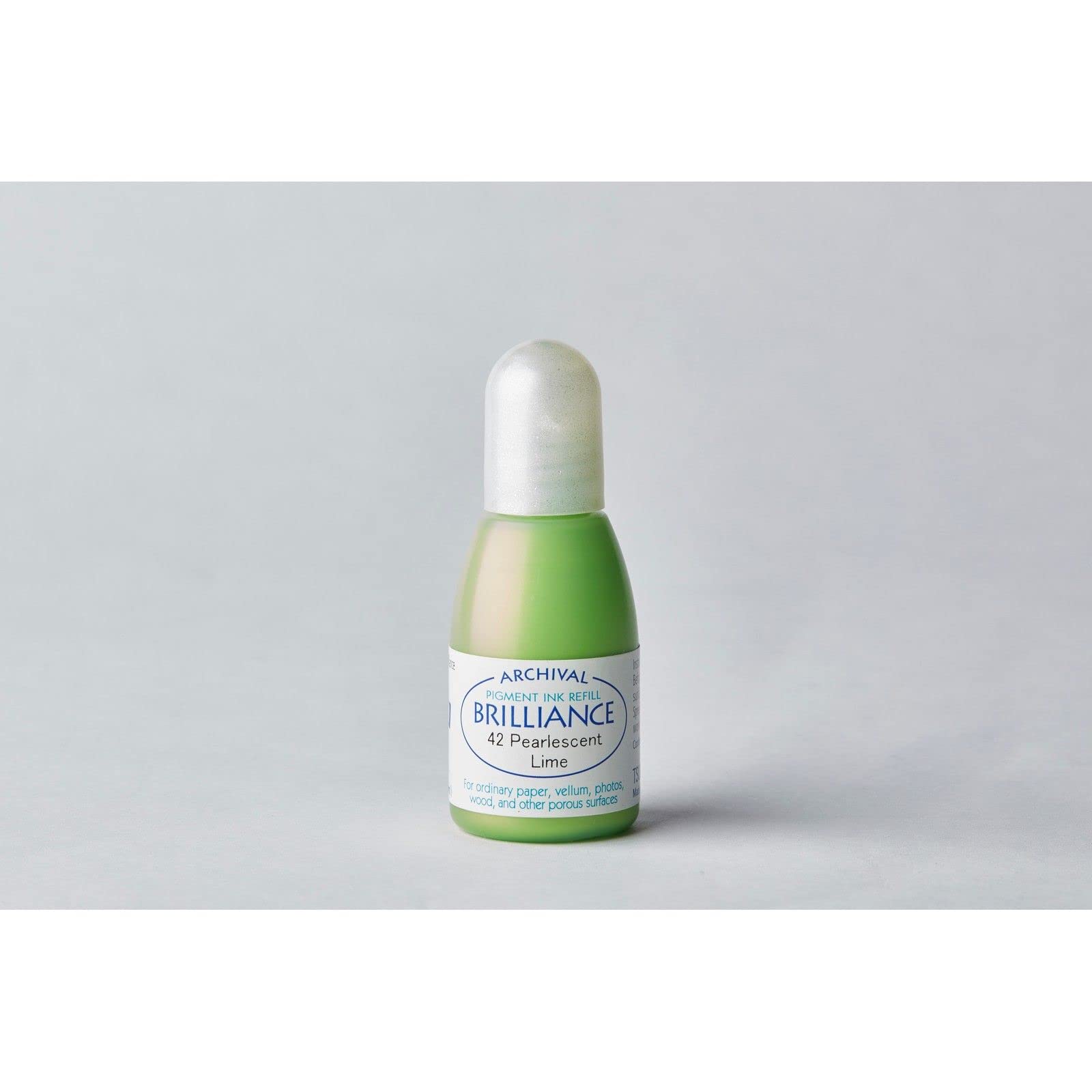 Tsukineko Brilliance Re-Inker - Pearlescent Lime — image 1