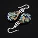 925 Sterling Silver Glass Jewelry Green Glittery Butterfly In The Garden Teardrop Earrings