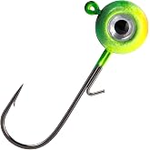 Dr.Fish 10 Pack 3D Eye Fishing Jig Heads Ball Swimbait Jig Saltwater Freshwater Bass Walleye Fishing Hooks Crappie Trout