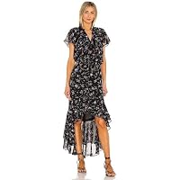 knee length dresses for ladies Nova Flutter Sleeve Midi Dress Dusty Rose