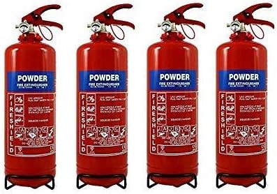 Powder Fire Extinguisher - 2KG ABC Dry Powder Extinguisher FireShield PRO (Fоur Расk)