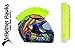 Helmet Hawks Motorcycle Helmet Mohawk w/Sticky Hook and Loop Fastener Adhesive -Highlighter Yellow