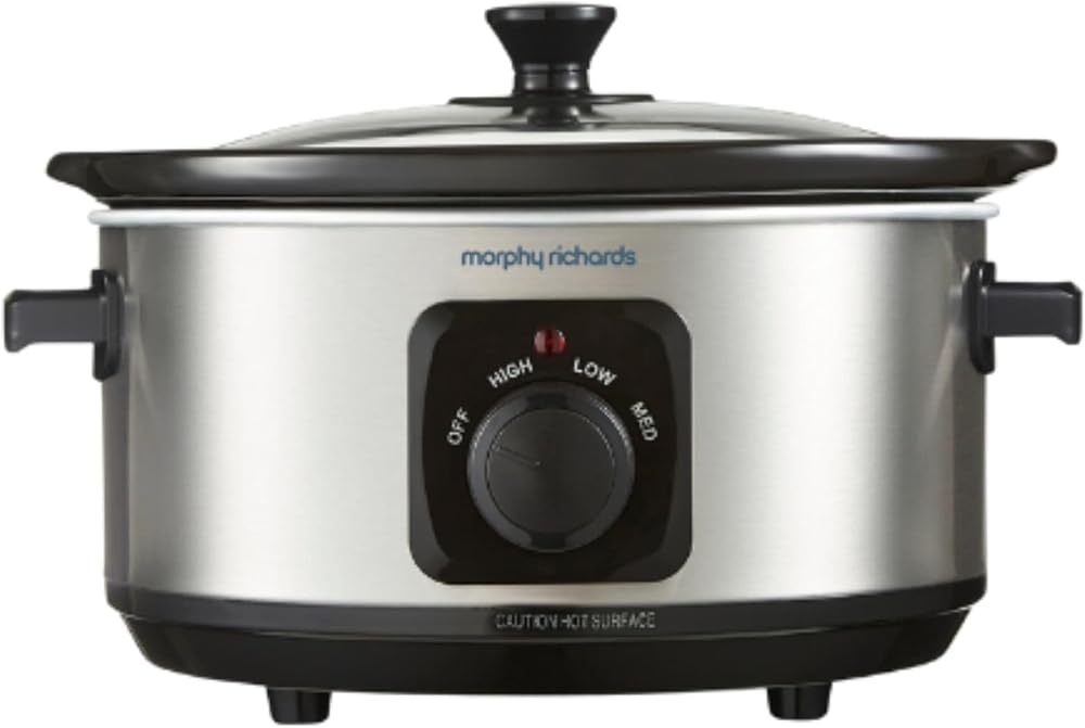 Morphy Richards 3.5L Stainless Steel Slow Cooker with 3 Heat Settings