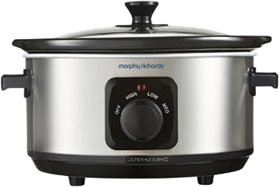 Morphy Richards 3.5L Stainless Steel Slow Cooker with 3 Heat Settings
