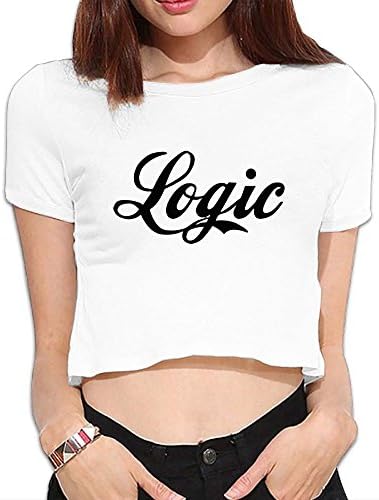 Logic RattPack Rap Hip Hop Women Basic Crop Top Midriff Tee Casual T Shirt Sports Yoga Shirts