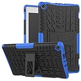 MAOMI Amazon Fire 8 (2017/2018 Release) Case,[Kickstand Feature],Shock-Absorption/High Impact Resistant Heavy Duty Armor Defender Case for Kindle fire HD 8 7th/8th (Blue)