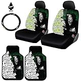 New Design 8 Pieces DC Comic Joker Car Seat Covers Floor Mats and Steering Wheel Cover Set with Air Freshener