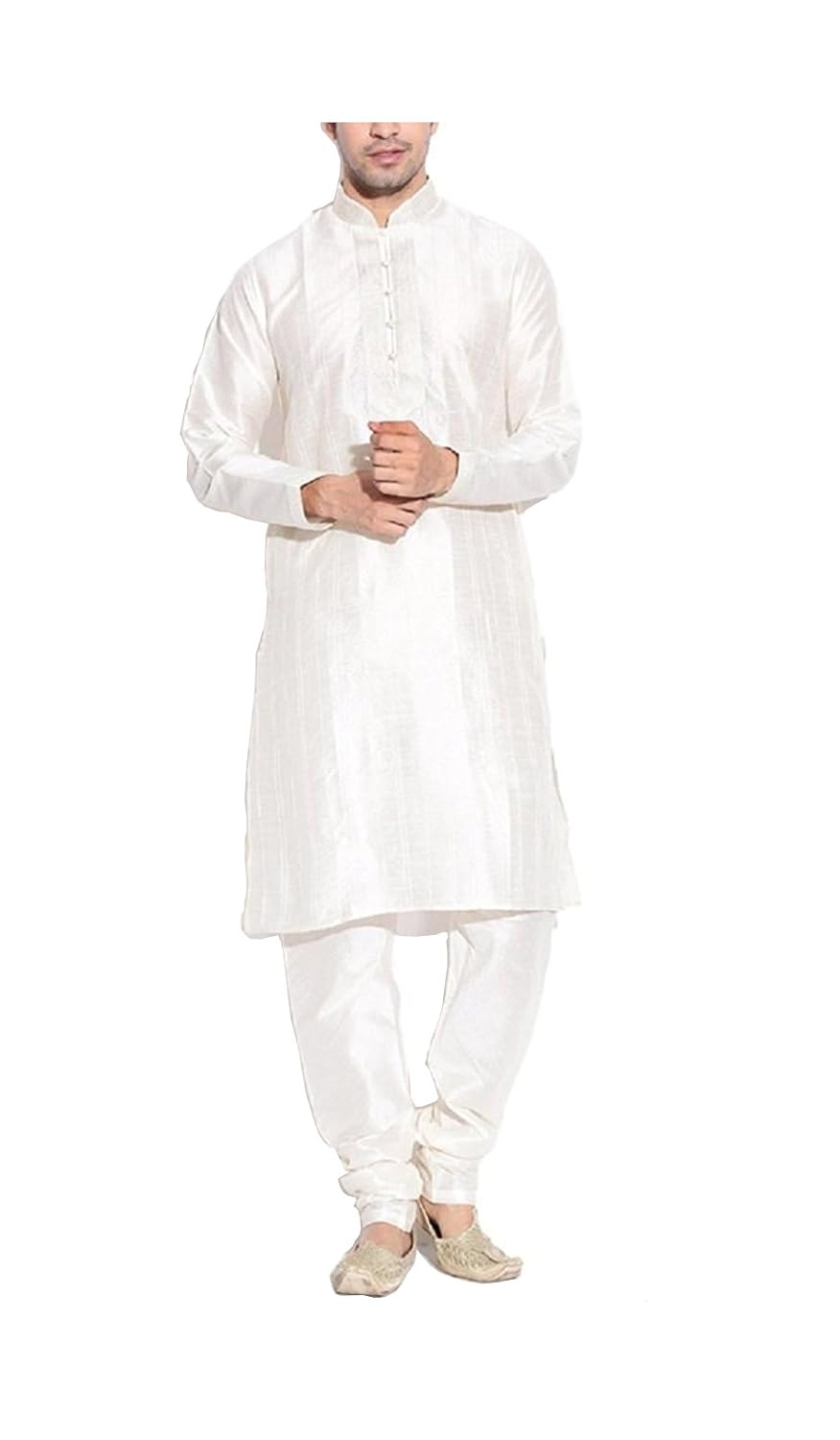 royal men's silk blend pintex kurta churidar
