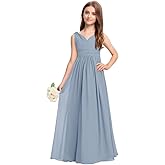 Kismissal Junior Bridesmaid Dress Wedding Flower Girl Dresses for Teen Girls Dresses Chiffon