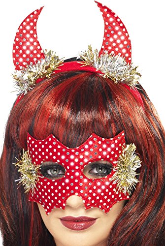 Smiffys Women's Devildina Mask and Horns Set - Image 3