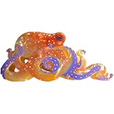 KEMMINTVN Jumbo Octopus Hair Claw Clip, Cute Ocean Resin Hair Clamp for Thick Hair, Large Statement Hair Clip for Women, Novelty Sea Animal Hair Accessory