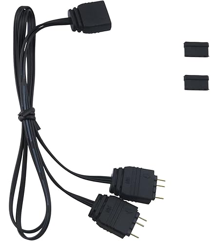 Uxcell ARGB Splitter Extension Cable – 3-Pin Female To Female, 5V 30cm (12") For 5050/3528 LED Strips & RGB Fans (Addressable RGB)