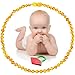 Raw Baltic Amber Teething Necklace for Babies - (Honey) Anti-Flammatory, Drooling & Teething Pain Reduce Properties - Natural Certificated Oval Baltic Jewelry with The Highest Quality