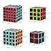 Coogam Zcube Carbon Fiber Cube Bundle 2x2 3x3 4x4 5x5 Speed Cube Set Z Cube Magic Puzzle Toy Pack Gift Box for Kids and Adults Challenge