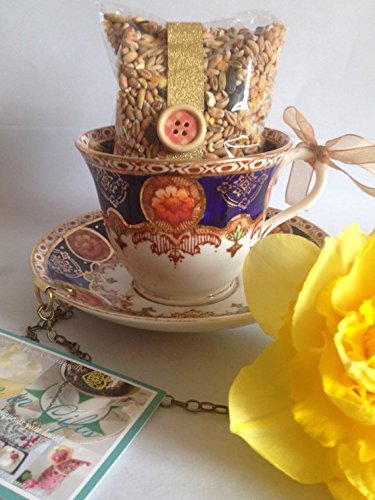 Amazon Com Tea Cup Bird Feeder English Roslyn China Vintage Fine