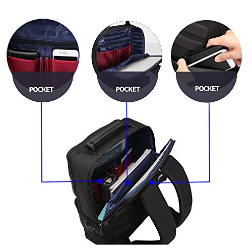 Bopai Business Backpack 14 inch Laptop Bag USB Charging Port and Anti-theft Computer Rucksack